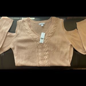 New York & Company Cold Shoulder Sweater New